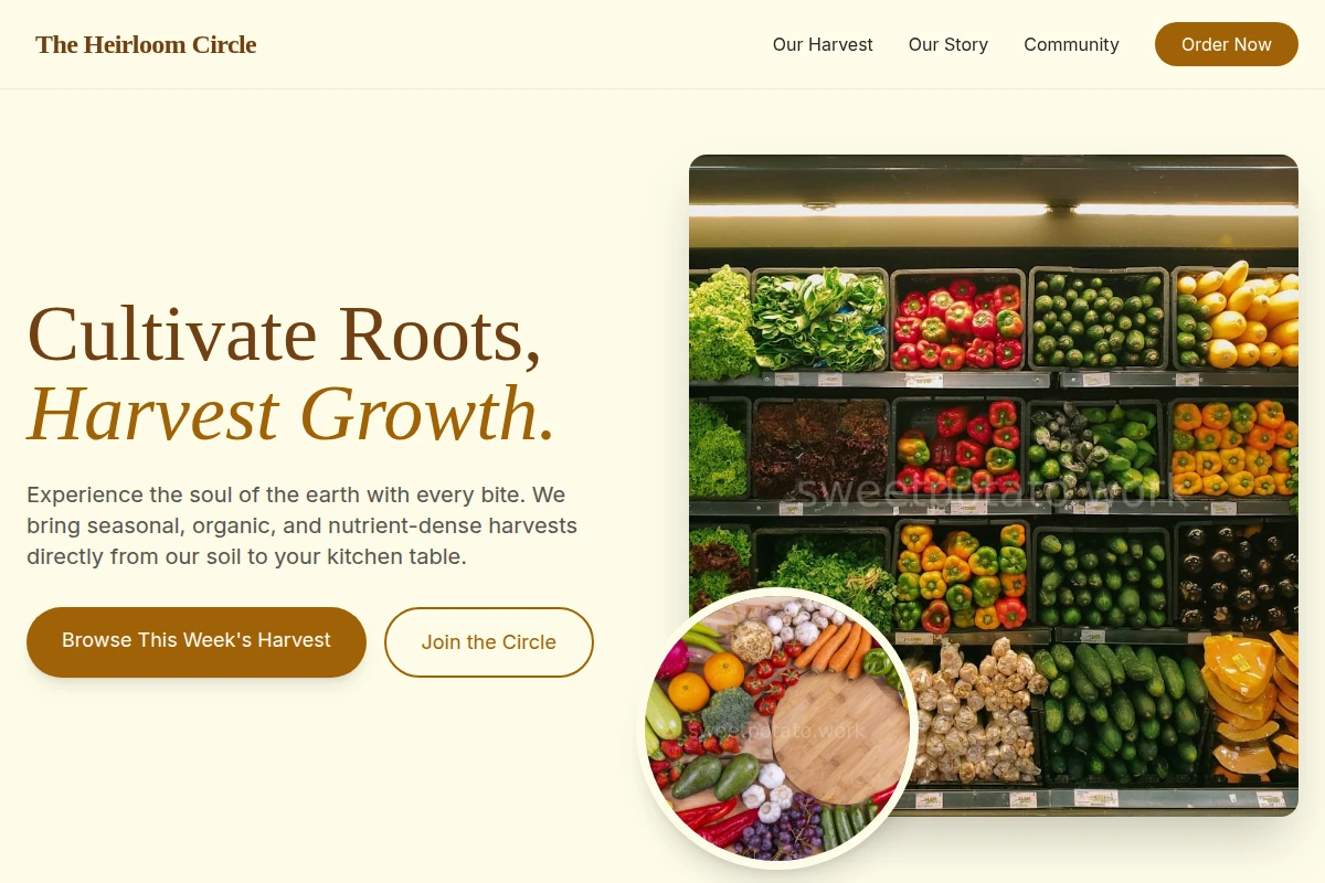 Organic Farm Food Service