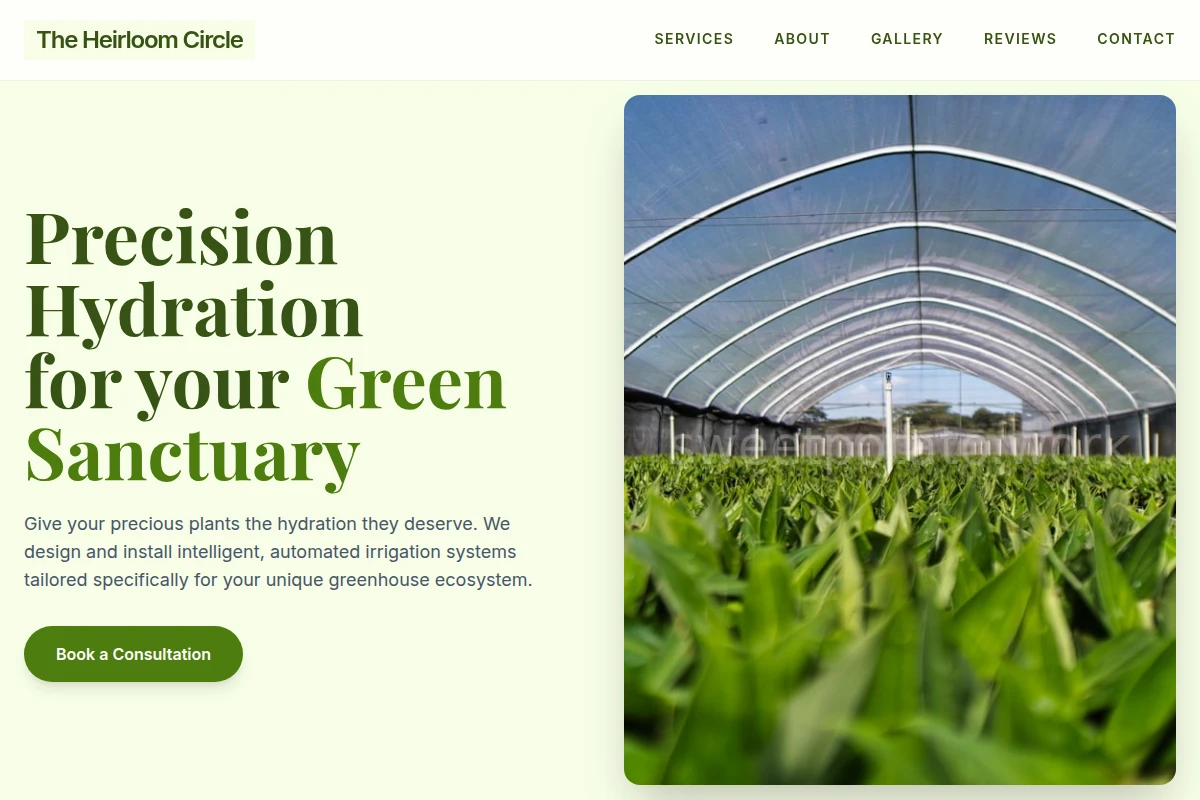 Irrigation Greenhouse