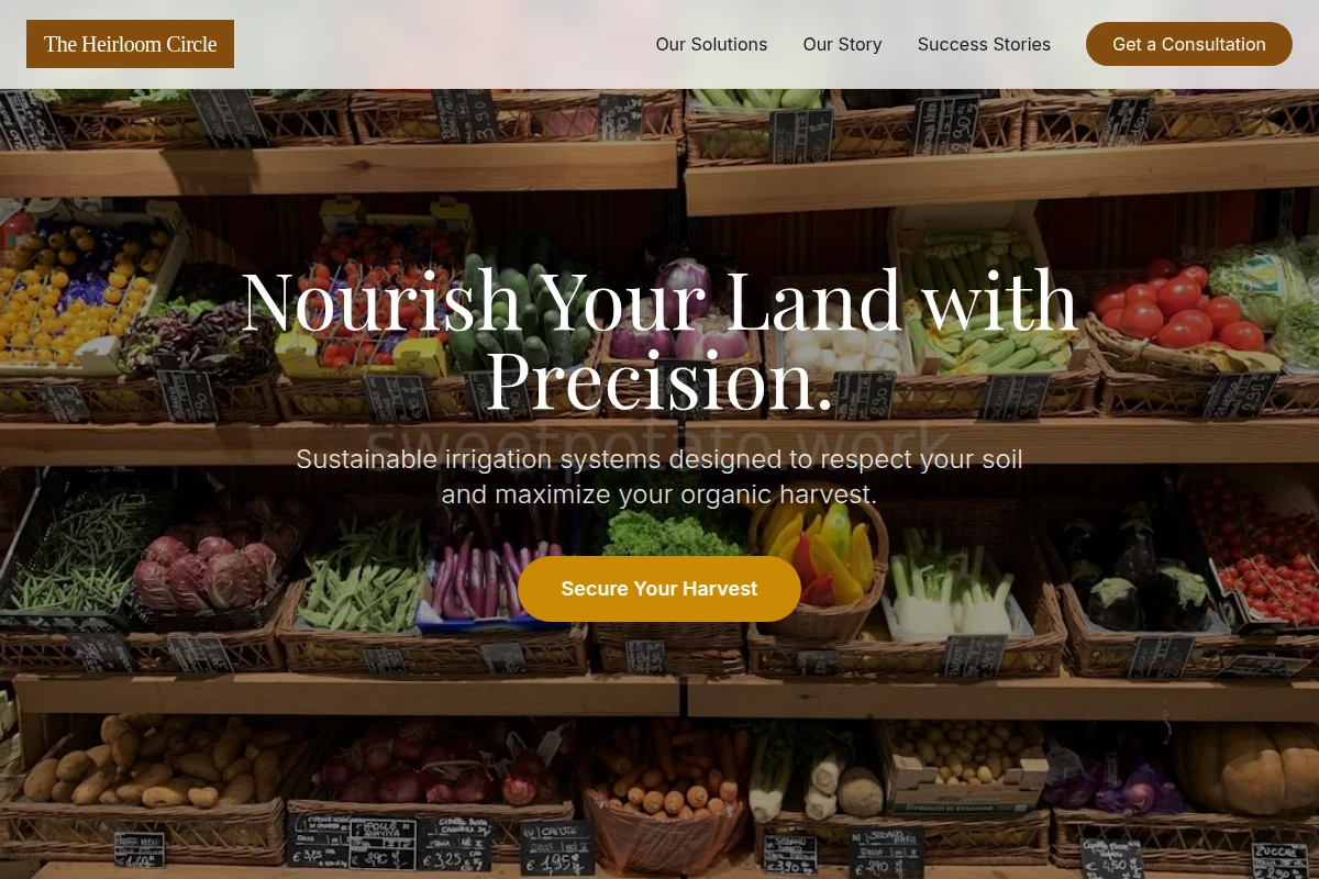 Irrigation Organic Food