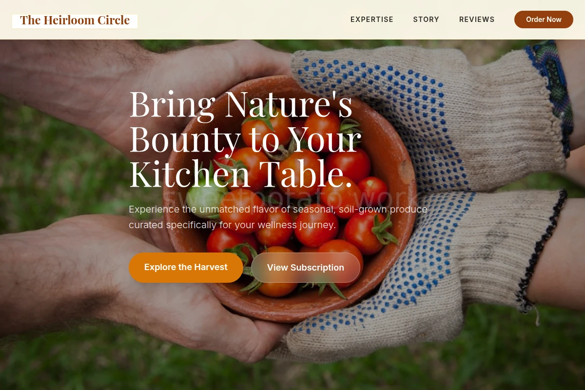 Plot Organic Food