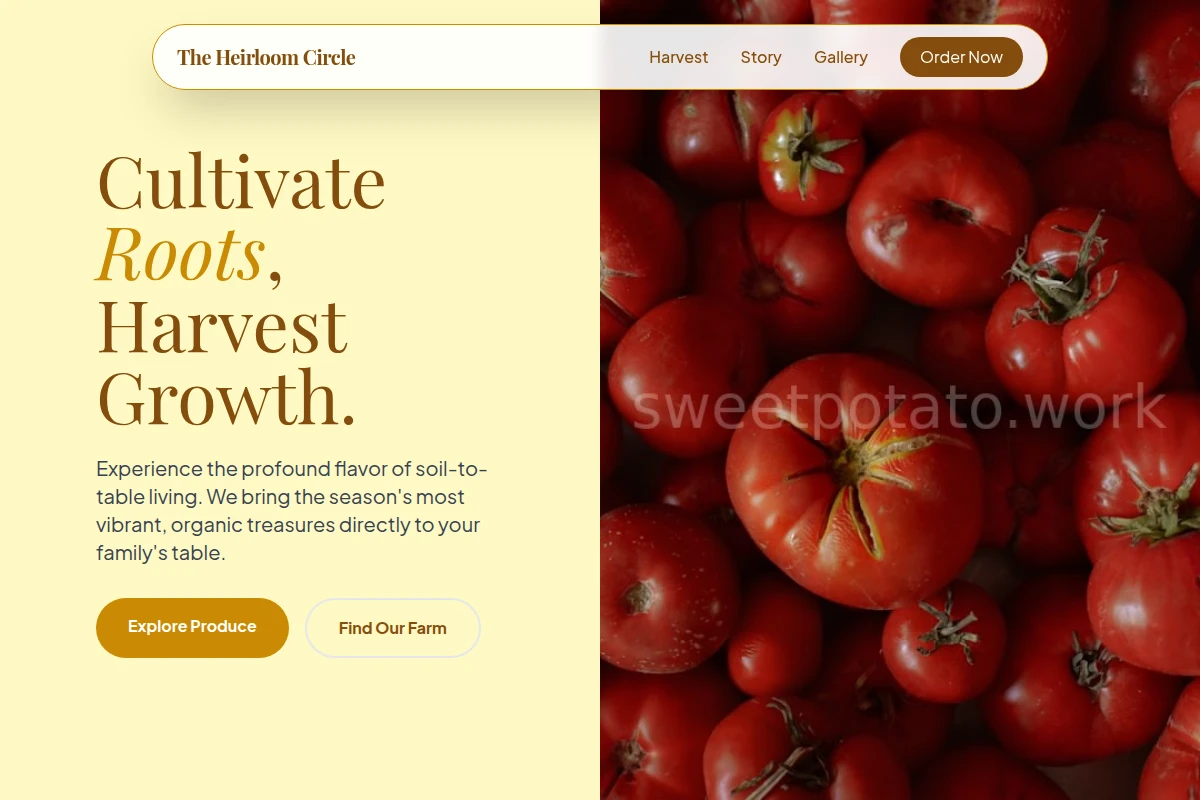 Plot Organic Food